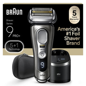 Braun Series 9 Pro 9465cc electric razor front view with travel case
