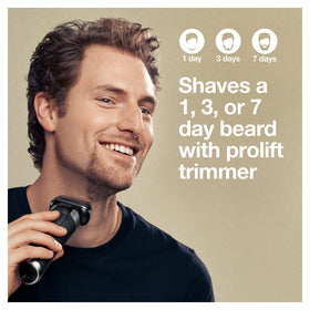 Braun Series 9 Pro 9465cc electric razor side view showing trimmer