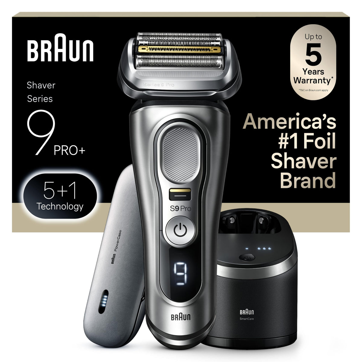 Braun Series 9 Pro 9477cc electric razor front view