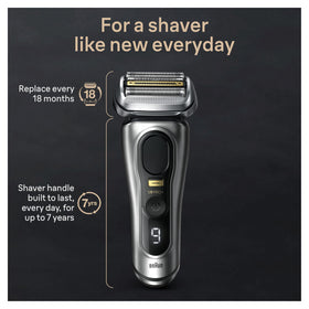 Braun Series 9 PRO+ Electric Razor detailed view of shaving elements