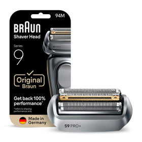 Braun Series 9 Pro Shaver Head Replacement, Silver front view