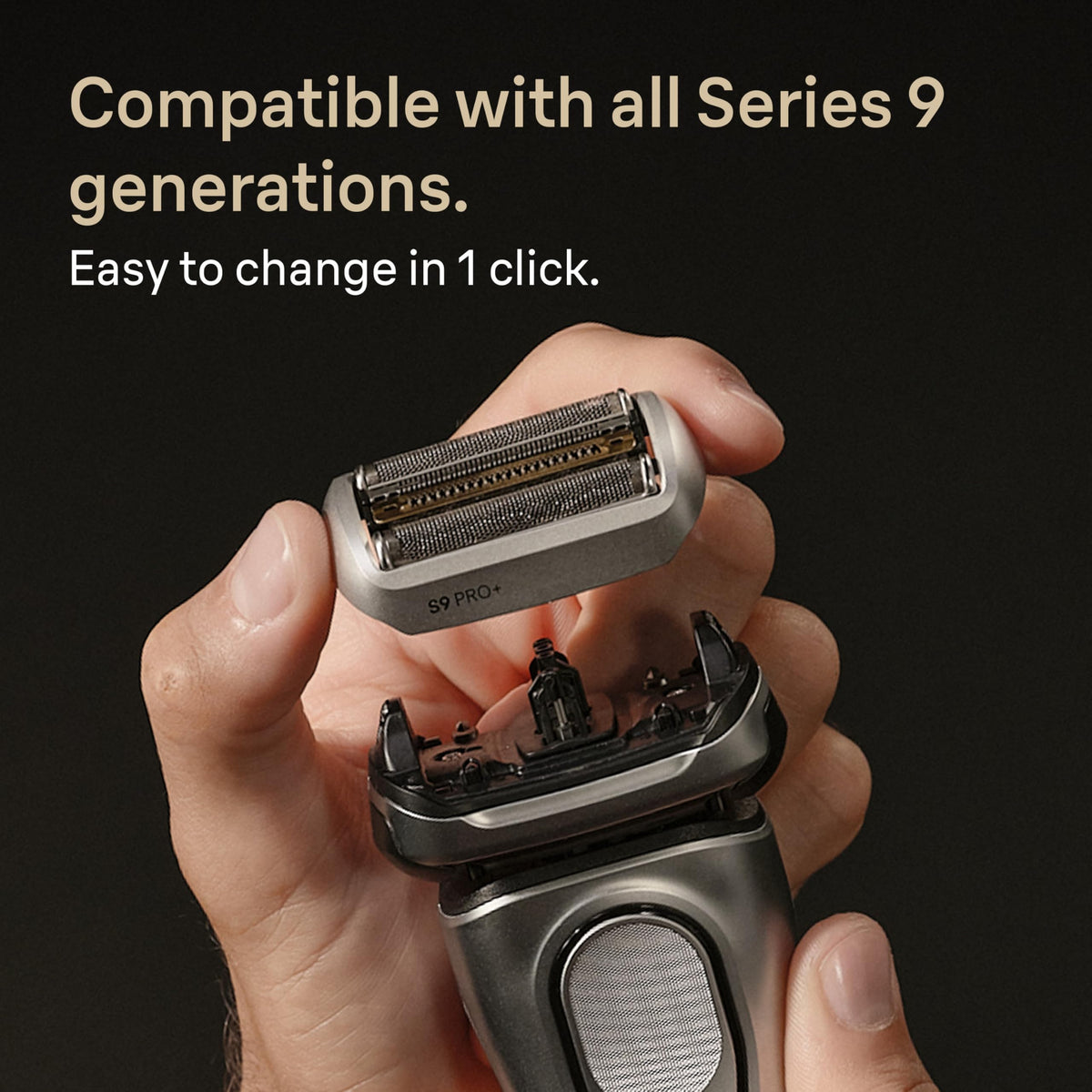 Braun Series 9 Pro Shaver Head Replacement, Silver packaging
