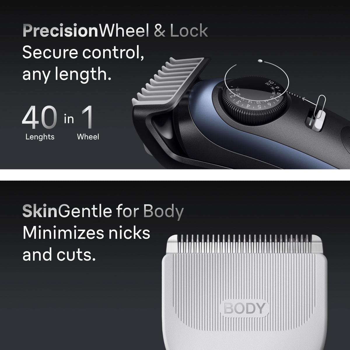 Braun Series 9 PRO trimmer in use on beard