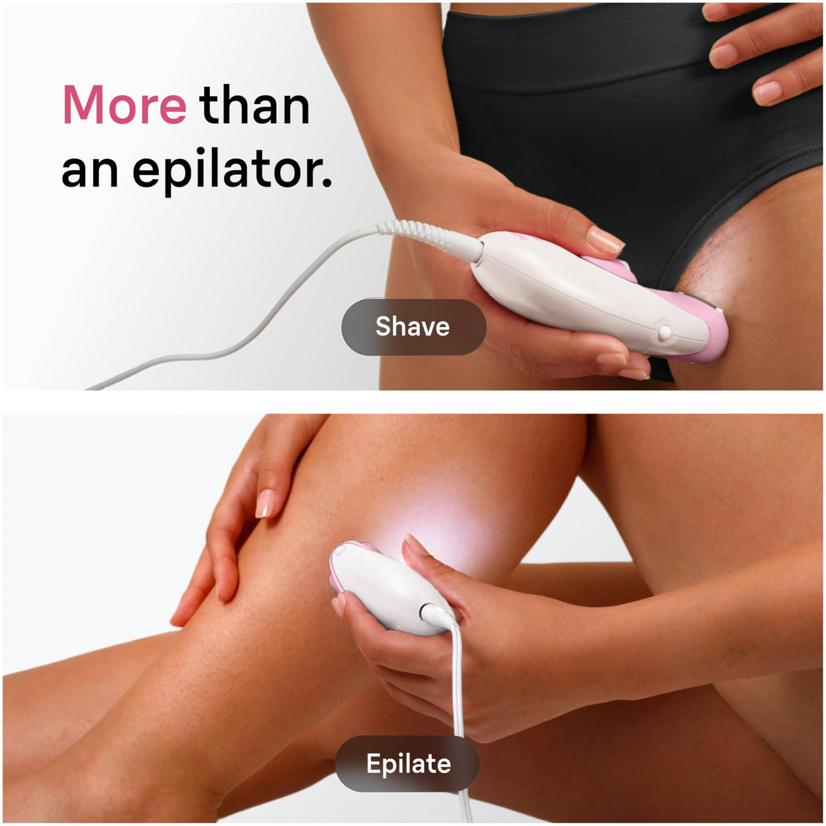 Braun Silk-épil 3-270 epilator in use on skin