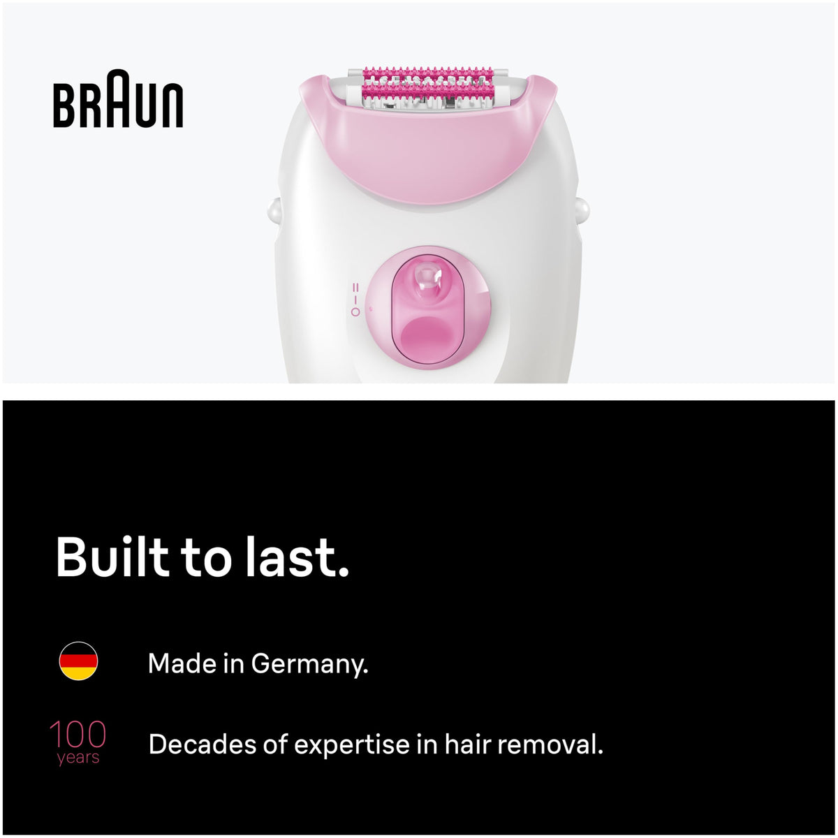 Braun Silk-épil 3-270 epilator lay flat showing all accessories
