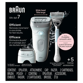 Braun Silk-épil 7 Epilator front view with wide head