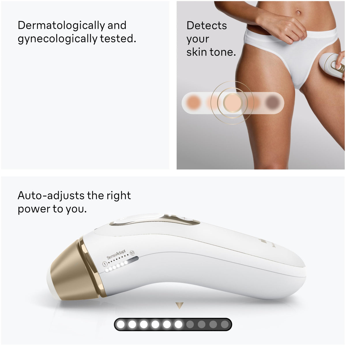 Braun Silk·Expert Pro 5 IPL Hair Removal settings display