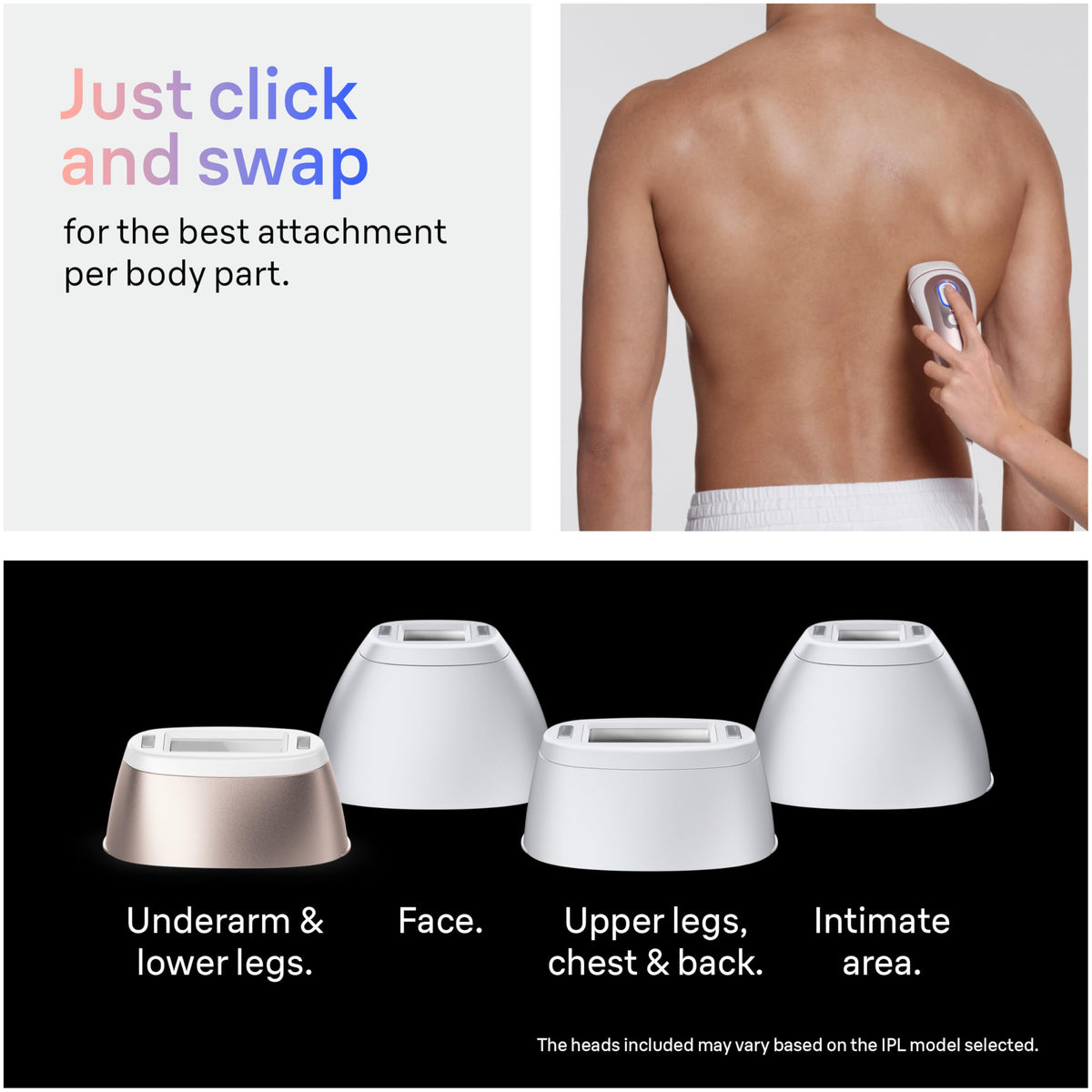 Braun Smart IPL device head attachments