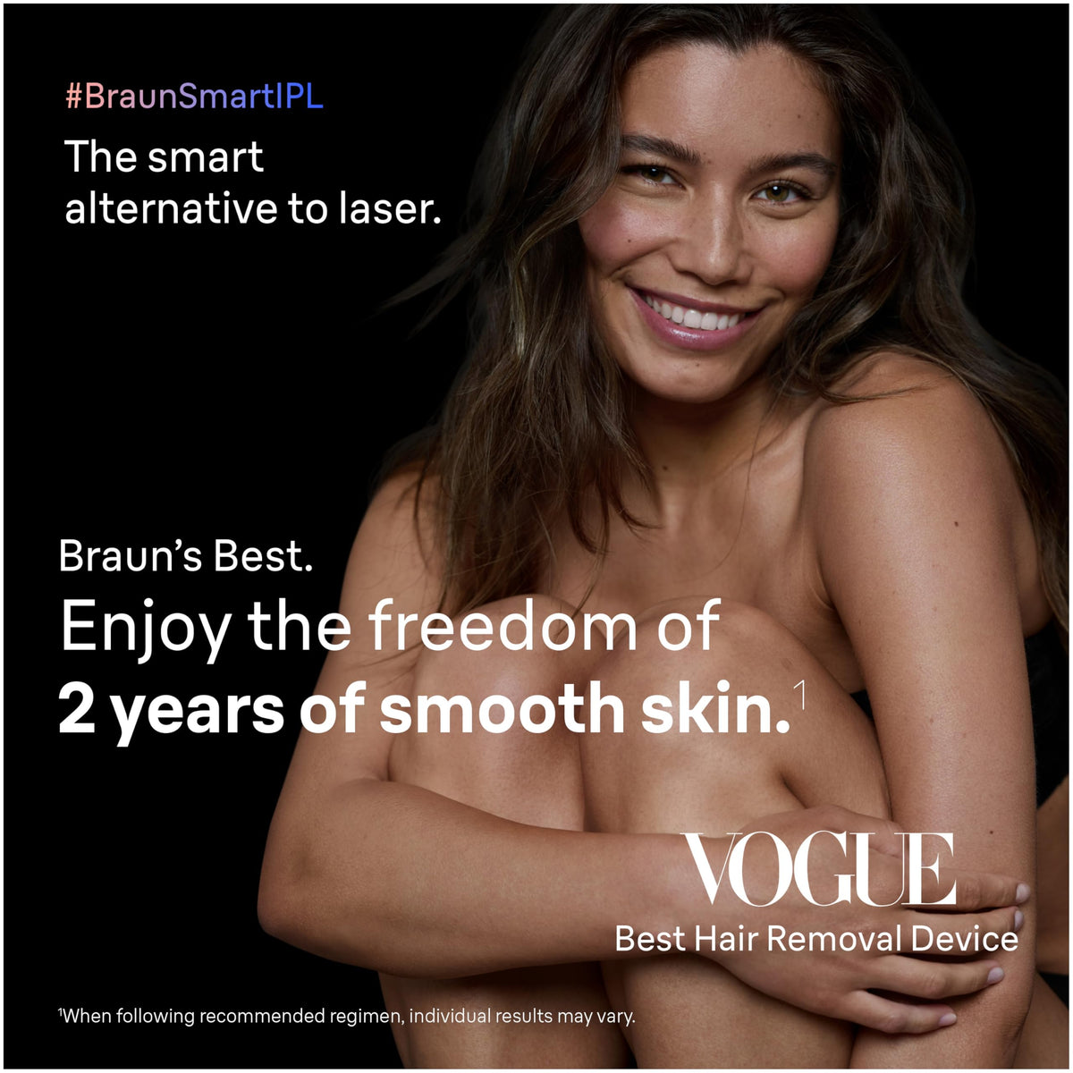 Braun Smart IPL device showing skin tone sensor