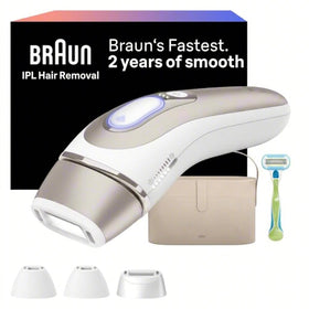 Braun Smart IPL Hair Removal Device front view with 4 heads