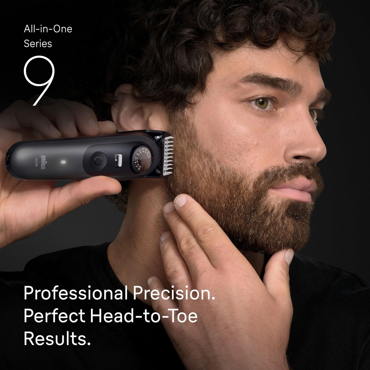 Braun trimmer with PrecisionWheel and length settings