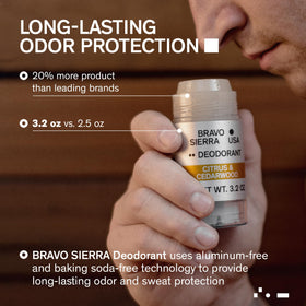 Bravo Sierra Aluminum-Free Deodorant packaging side view