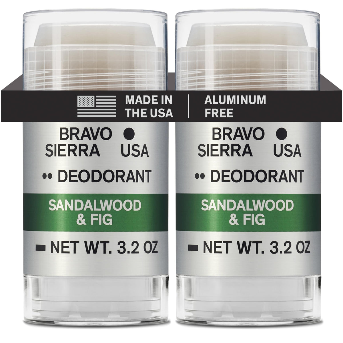 Bravo Sierra Aluminum-Free Men's Deodorant 2-Pack front view