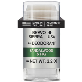 Bravo Sierra Aluminum-Free Men's Deodorant front view, Sandalwood & Fig