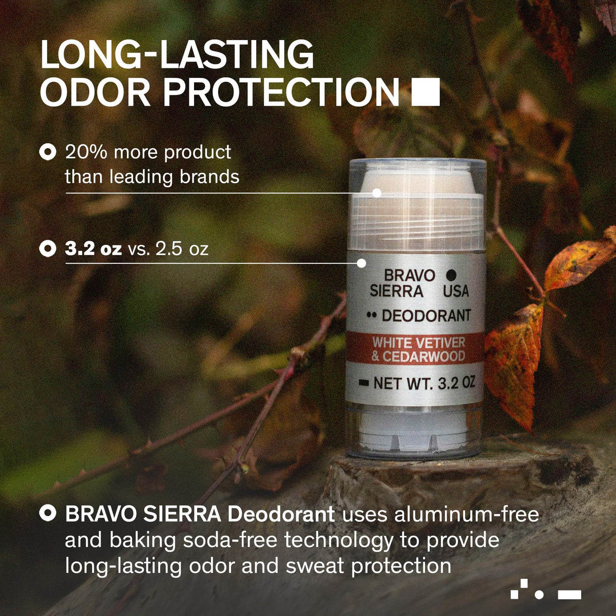 Bravo Sierra Aluminum-Free Men's Deodorant packaging