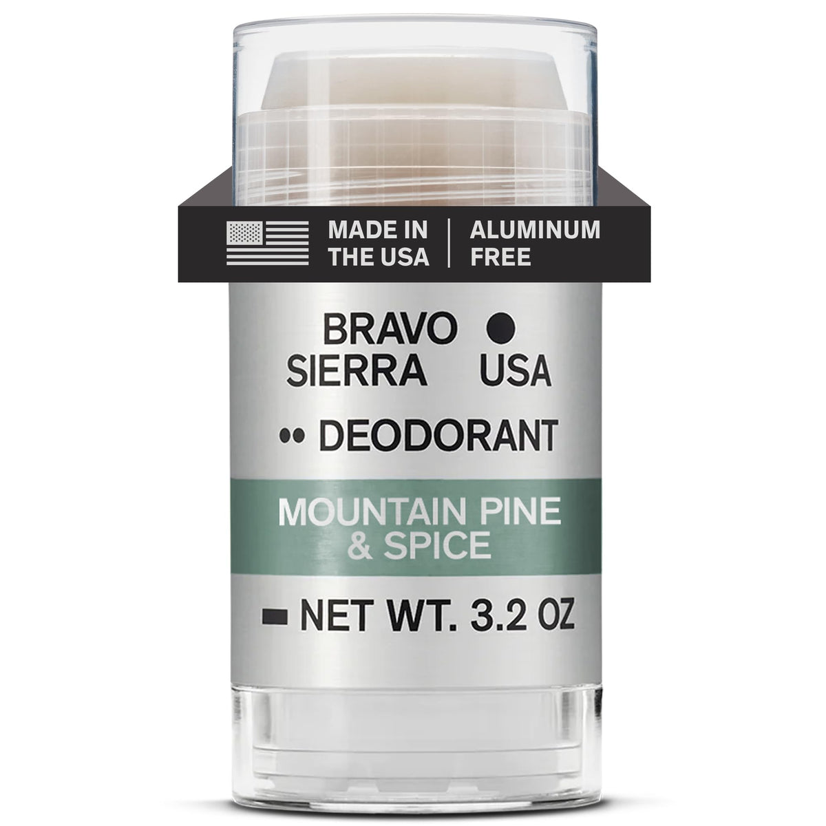 Bravo Sierra Aluminum-Free Mens Deodorant Mountain Pine & Spice front view