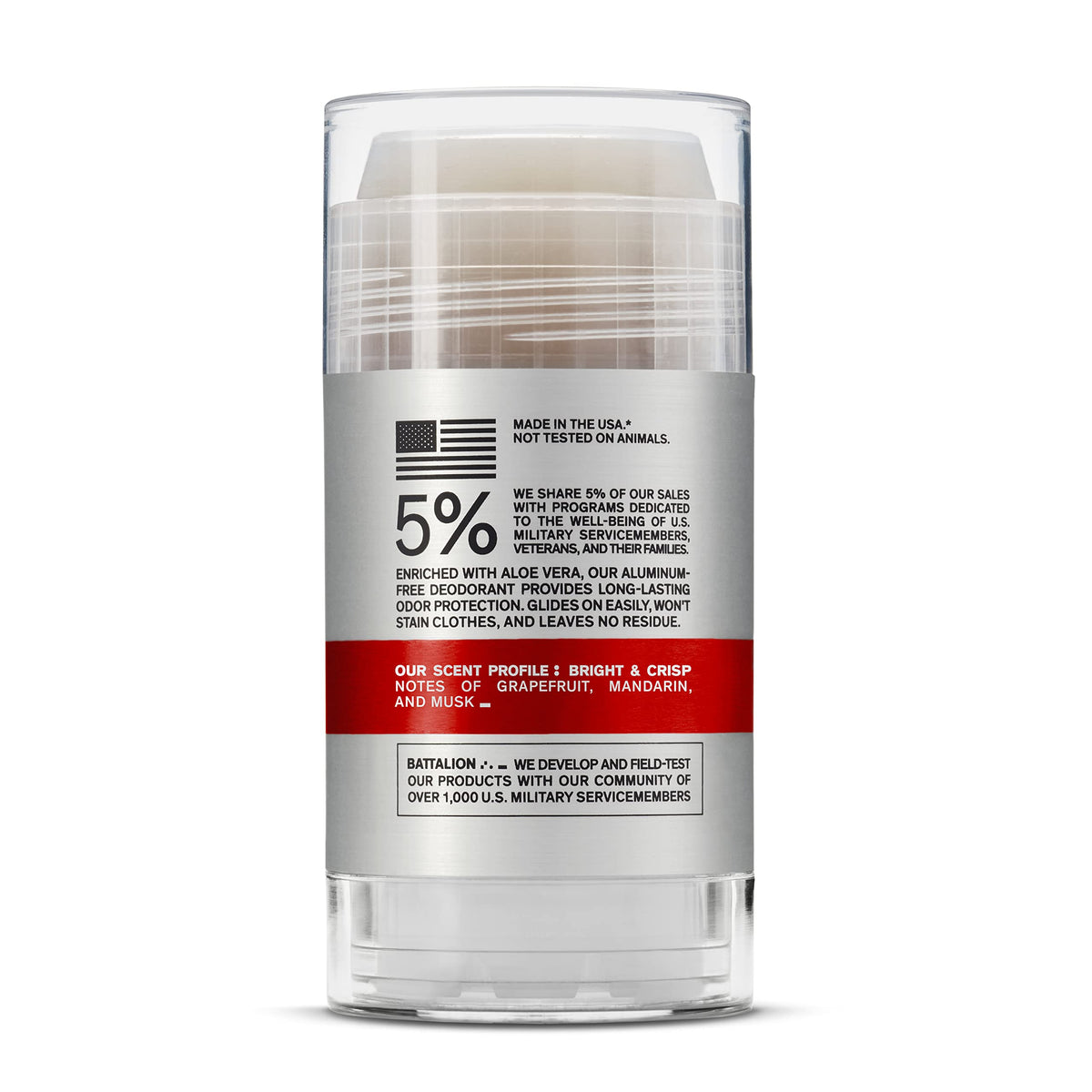 Bravo Sierra deodorant packaging with Grapefruit & Musk scent