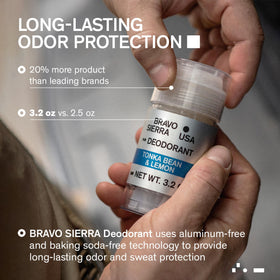 Bravo Sierra Deodorant side view with cap