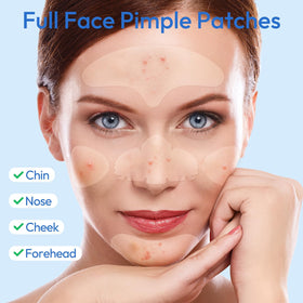 Breiboz Full Face Pimple Patches showing hydrocolloid material