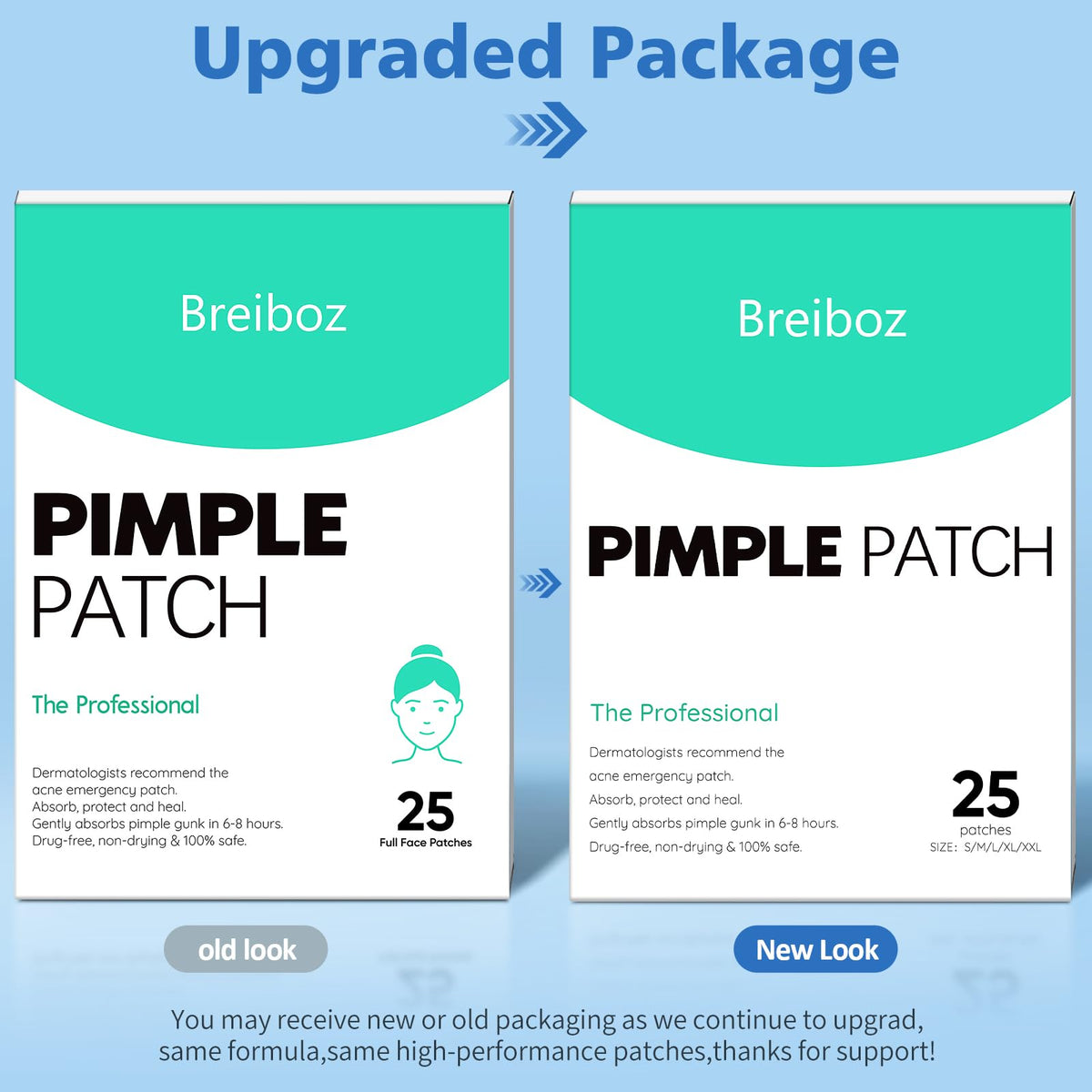 Breiboz Full Face Pimple Patches showing individual patches