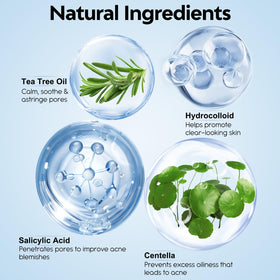 Breiboz Full Face Pimple Patches with tea tree oil ingredients