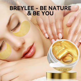 BREYLEE 24K Gold Eye Masks in premium gold packaging