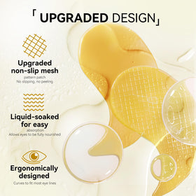 BREYLEE 24K Gold Eye Masks with retinol and caffeine ingredients