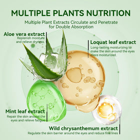 BREYLEE Aloe Vera Eye Masks applied under eyes
