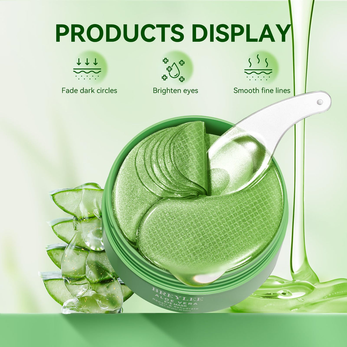 BREYLEE Aloe Vera Eye Masks in a skincare routine