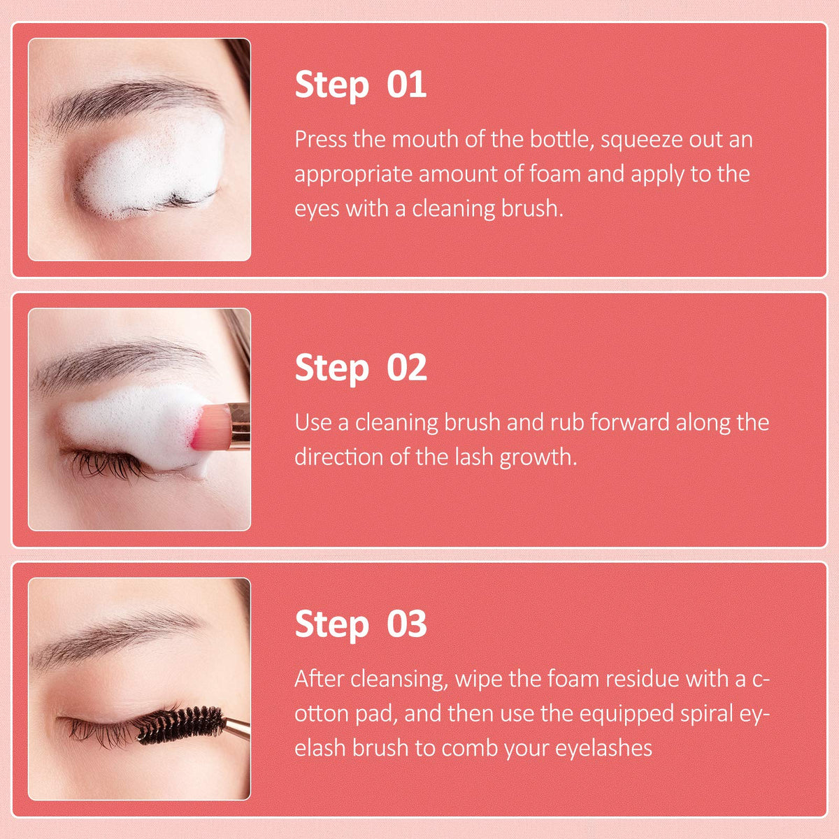 BREYLEE Eyelash Extension Cleanser Foam 200ml on vanity