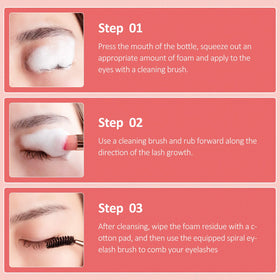 BREYLEE Eyelash Extension Cleanser Foam 200ml on vanity