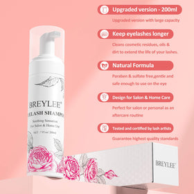 BREYLEE Eyelash Extension Cleanser Foam 200ml side view