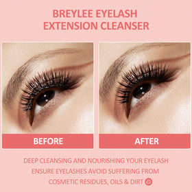 BREYLEE Eyelash Extension Cleanser Foam 200ml with cleaning brush