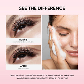 BREYLEE Eyelash Extension Cleanser Foam with cleansing brush