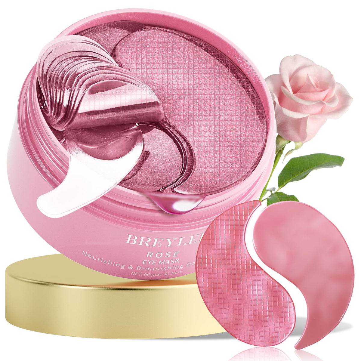 BREYLEE Rose Eye Mask packaging front view