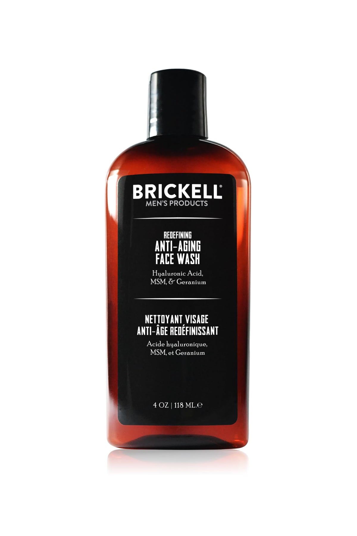 Brickell Men's Anti-Aging Face Wash 4oz front view