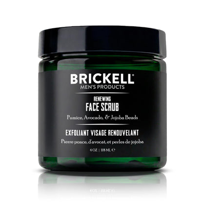 Brickell Men's Renewing Face Scrub front view 150g