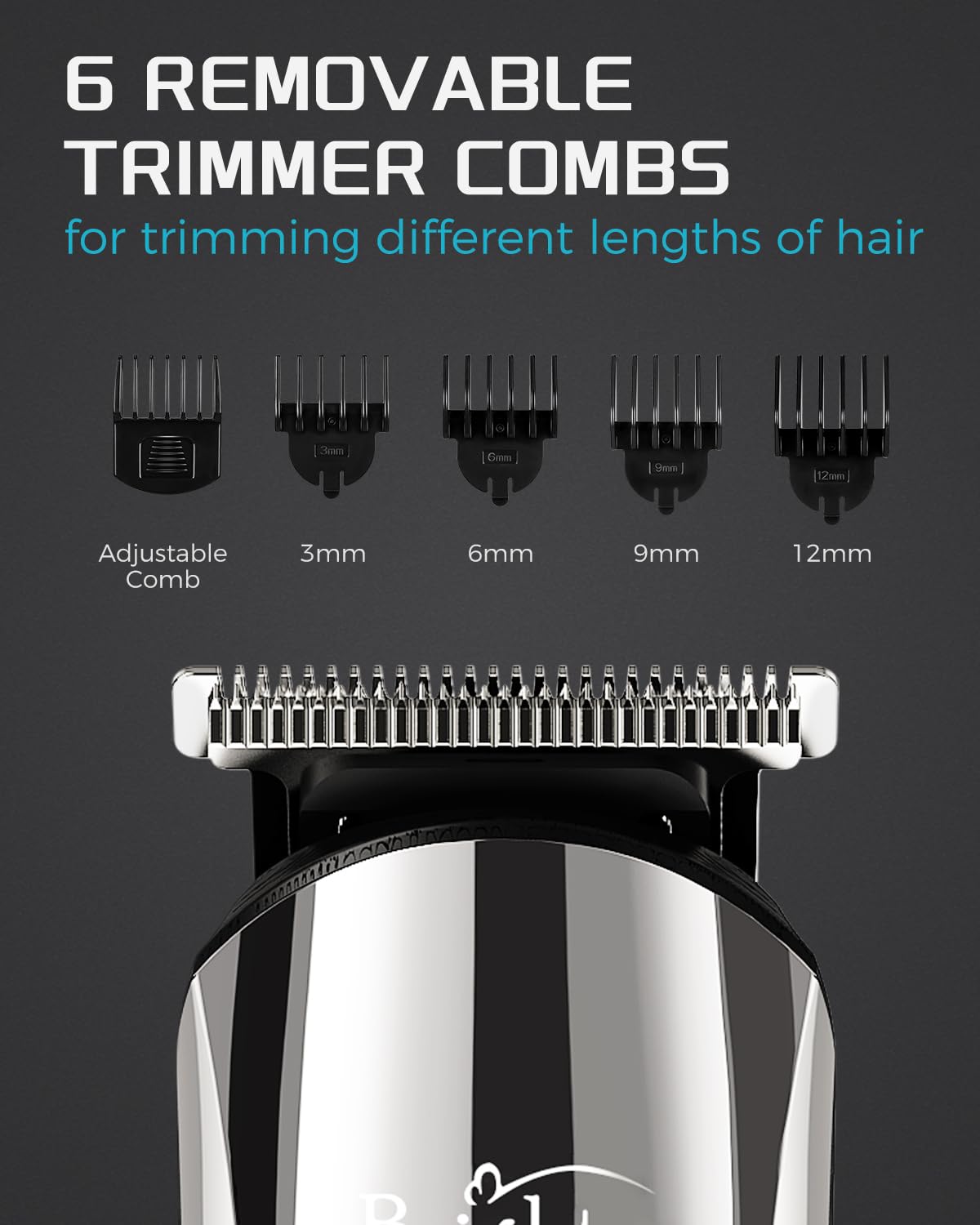 Brightup Beard Trimmer packaged with brush and accessories