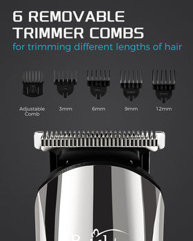 Brightup Beard Trimmer packaged with brush and accessories