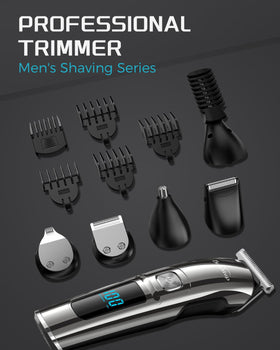 Brightup Beard Trimmer with self-sharpening stainless steel blades