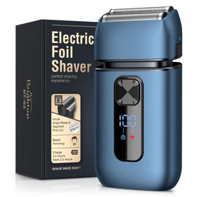 Brightup Electric Foil Shaver front view with precision trimmer