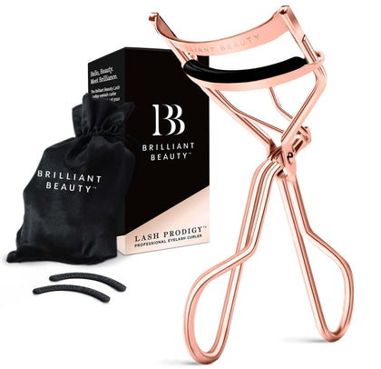 Brilliant Beauty Eyelash Curler front view in rose gold