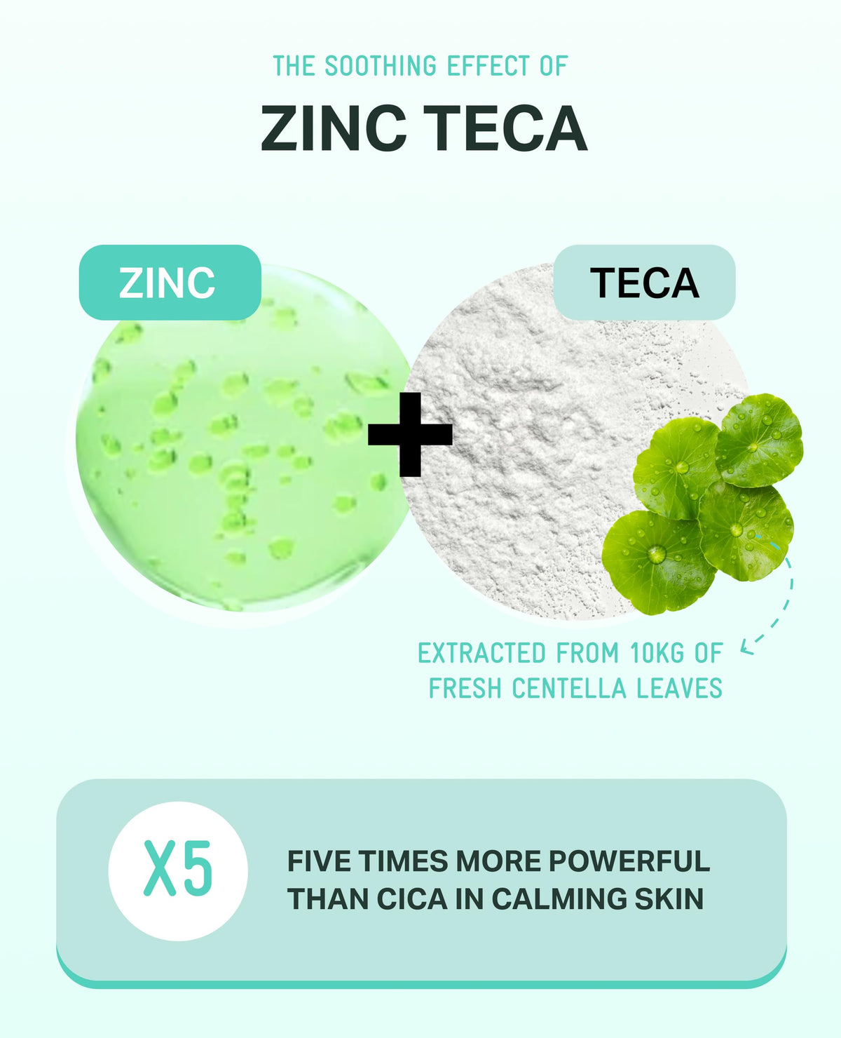 BRING GREEN ZINC TECA Serum application on skin