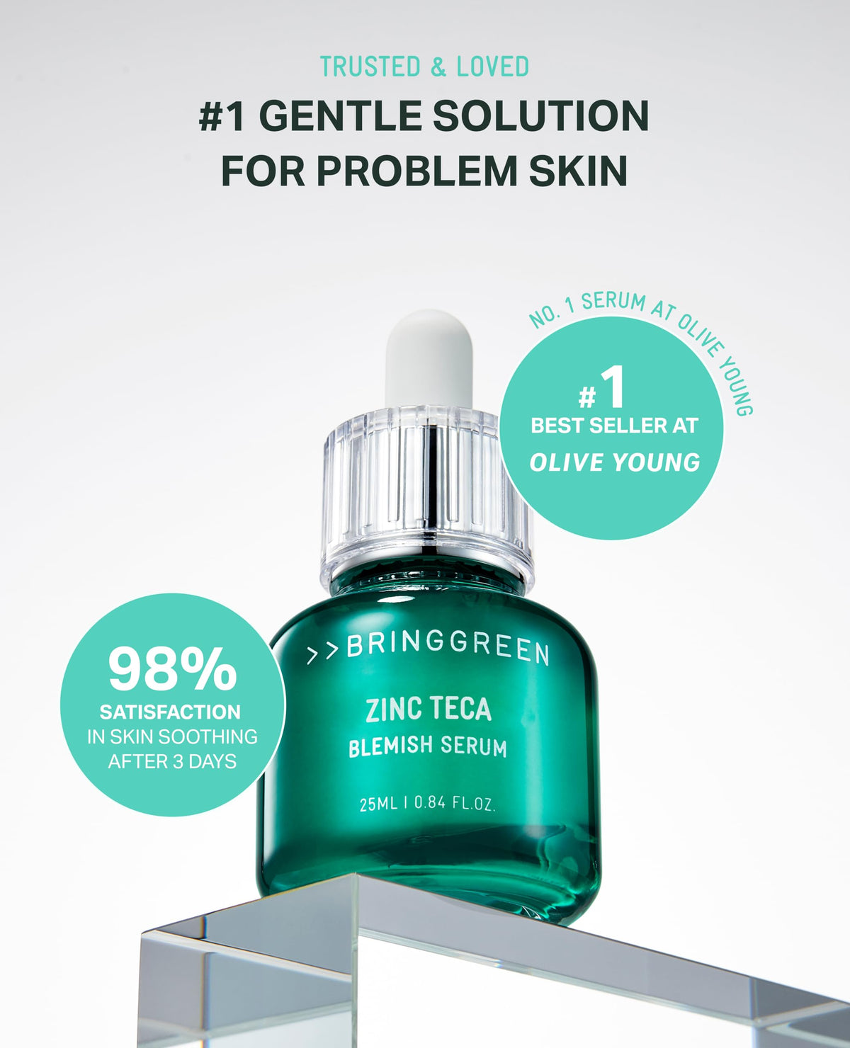 BRING GREEN ZINC TECA Serum packaging side view