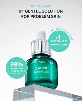 BRING GREEN ZINC TECA Serum packaging side view