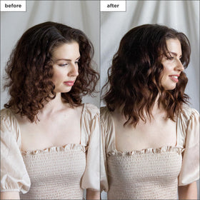 Briogeo hair mask in a bathroom setting