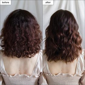 Briogeo hair mask texture shown on a hand