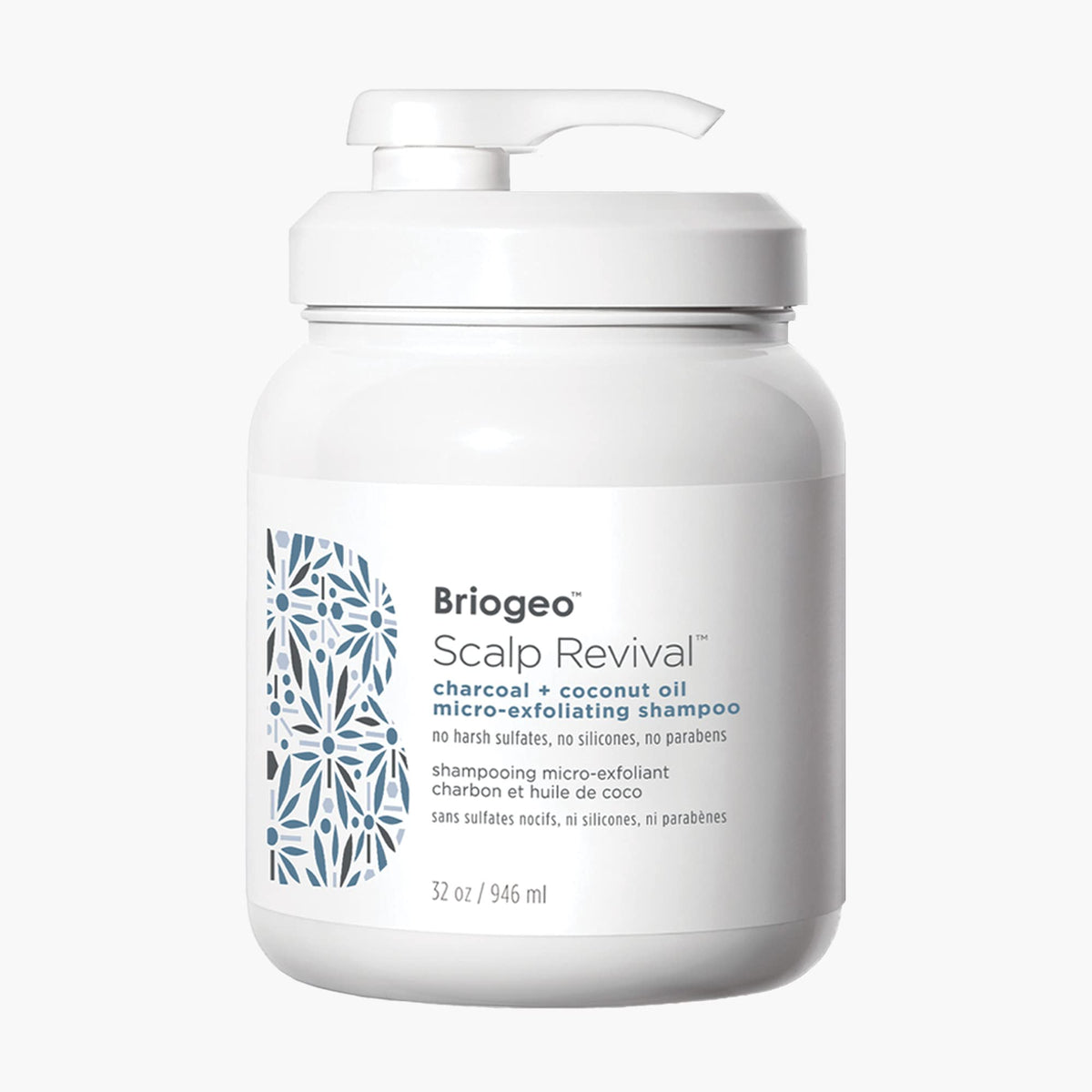 Briogeo Scalp Revival Charcoal + Coconut Oil Shampoo 32 oz front view