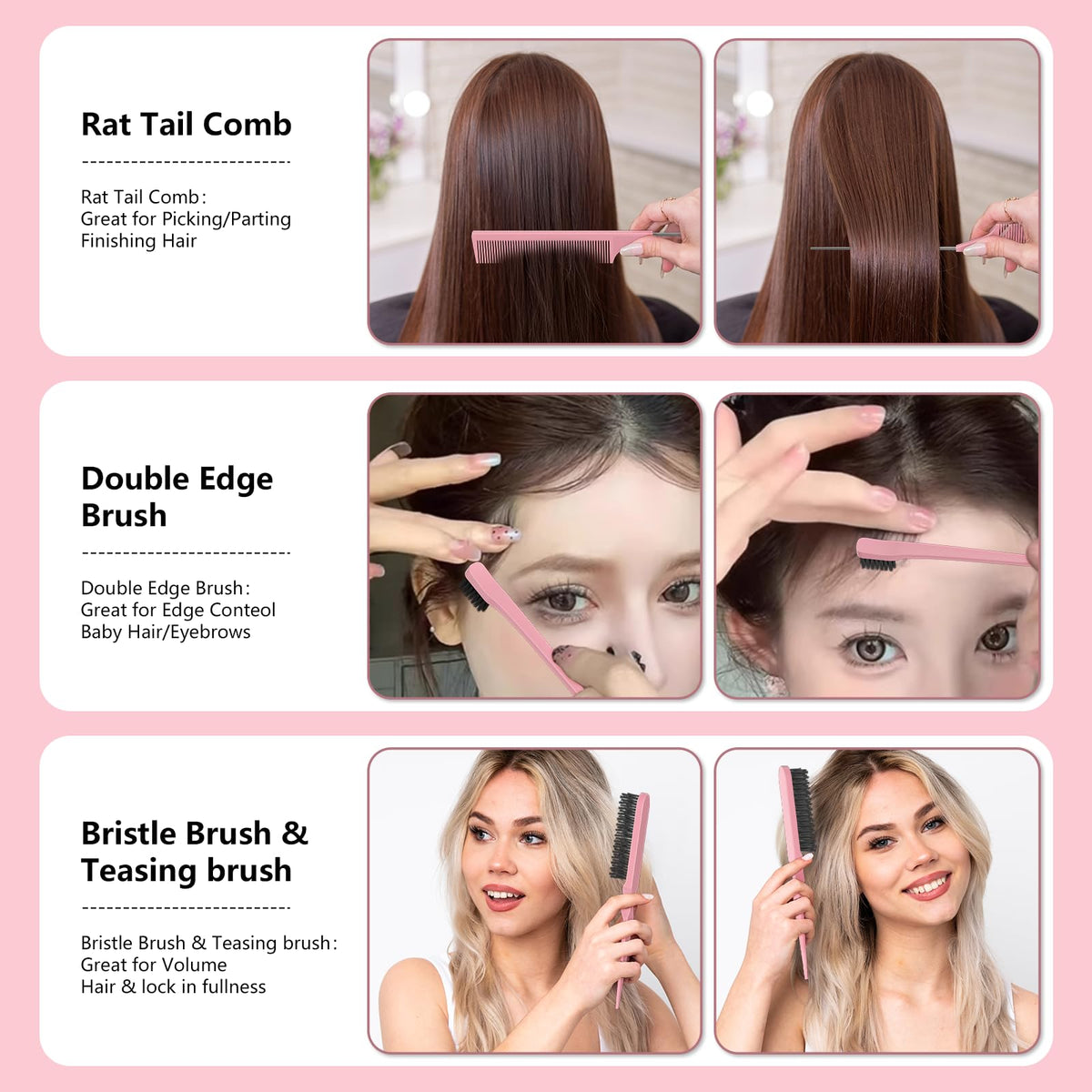 Bristle brush from HEZ Curl Defining Brush Set