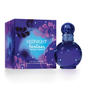 Britney Spears Midnight Fantasy Eau De Parfum side view with cap